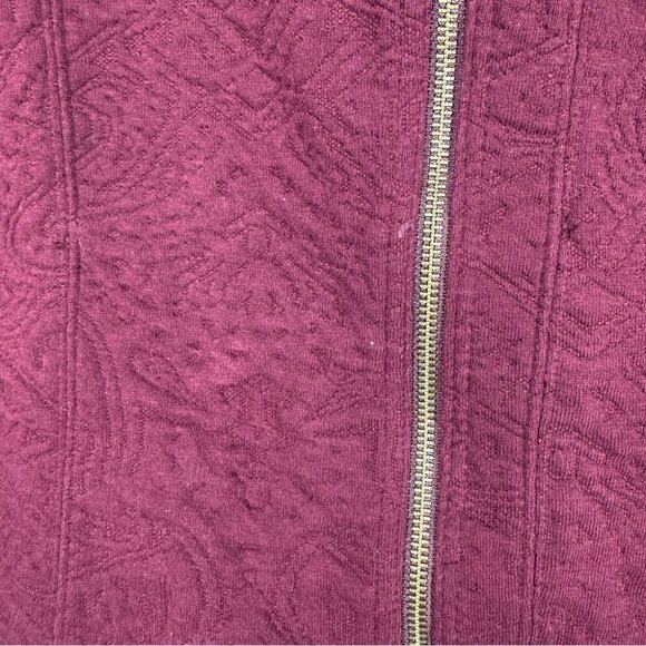 Anthropologie Saturday Sunday Women's Red Burgundy Wool Full Zip Sweater Size S - Picture 4 of 16